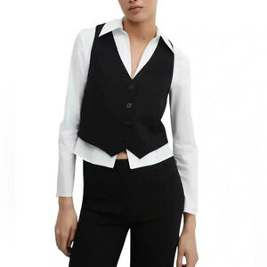 Mango  Suit waistcoat with buttons